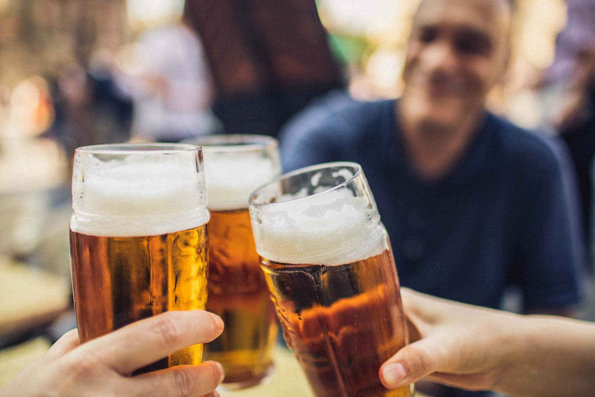 Cheers with three glasses of beer - beer events in Nevada