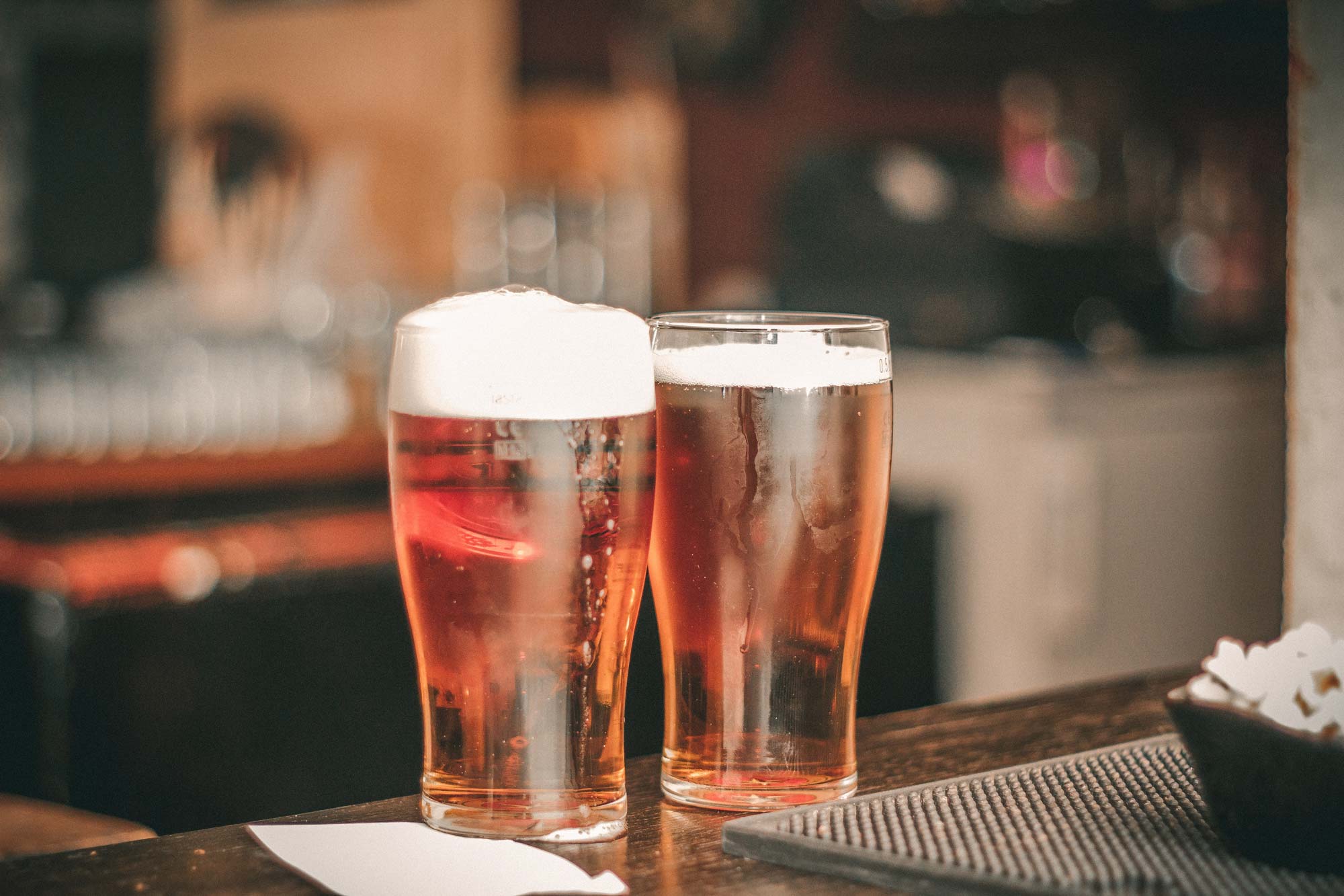 Two glasses of cold beer in Nevada